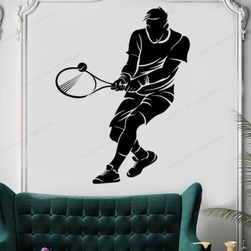 Tennis Wall Decal bedroom home decor Tennis Wall Sticker vinyl for boys room removable wall art mural HJ669