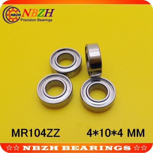 NBZH MR104 SMR104 Z SMR104ZZ X4ZZ L1040ZZ 4X10X4 mm Mini bearing stainless steel 440Cmaterial 10pcs/lot