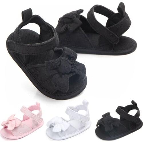 New Style Three-Color Baby Girls Sandals Soft Bottom Male Baby Toddler Shoes Bow BABYS Shoes