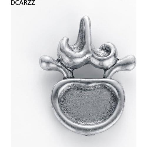 Vertebra Pewter Lapel Pin Chiropractor/Anatomy Pins,Spine/Neuromuscular Medical Jewelry Doctors Nurses Gifts Brooches Wholesale