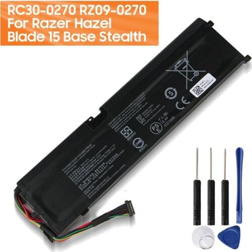Original Replacement Battery RC30-0270 RZ09-0270 For Razer Hazel Blade 15 Base Stealth 2018 Series Genuine Rechargeable Battery