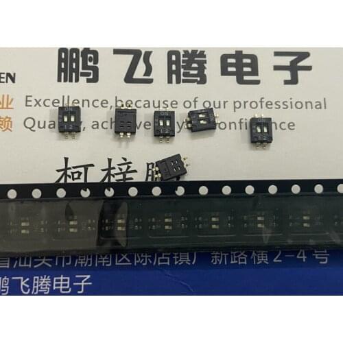 Original new 100% A6H-2101-PM dial switch 2-bit SMD spacing 1.27mm piano key 2P