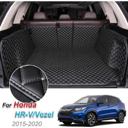 The Trunk Floor Leather Liner Car Trunk Mat Cargo Compartment Floor Carpet for Honda HR-V Vezel 2015-2020