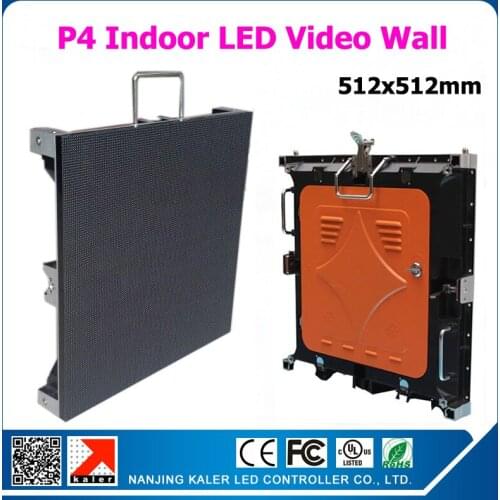 TEEHONew popular indoor led video wall p4 aluminum display cabinet 512*512mm full color rental led display screen videowall