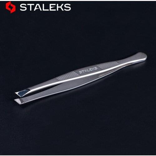 Military-grade manufacturing Professional High Quality Stainless Steel Makeup Tool Slant Tip Hair Removal Eyebrow Tweezer