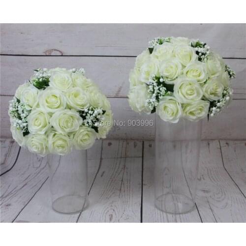 SPR New!! wedding road lead flowers hydrangea flower candlestick table centerpiece flower decoratio Free shipping flower wall