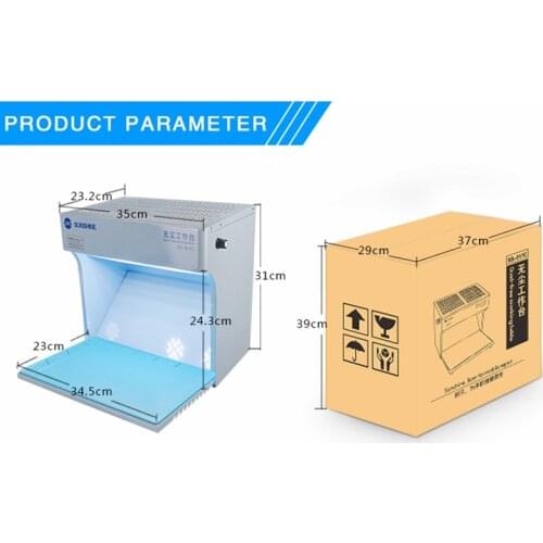Sunshine S917C Dust Free Room Anti Dust Working Bench Adjustable Wind Cleaning Room with Dust Checking mobilephone repair tools