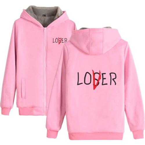 Movie It Losers Club Super Warm zipper Hoodies Men Women Loser Lover Thicker Hooded Sweatshirt Winter Thicker Fleece warm Coat