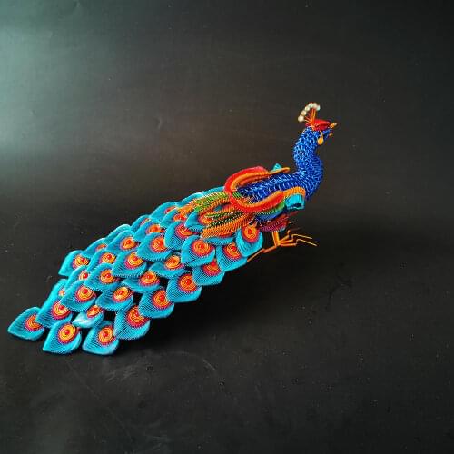 Pure handicraft peacock Phoenix living room decoration wine cabinet decoration home decoration decoration