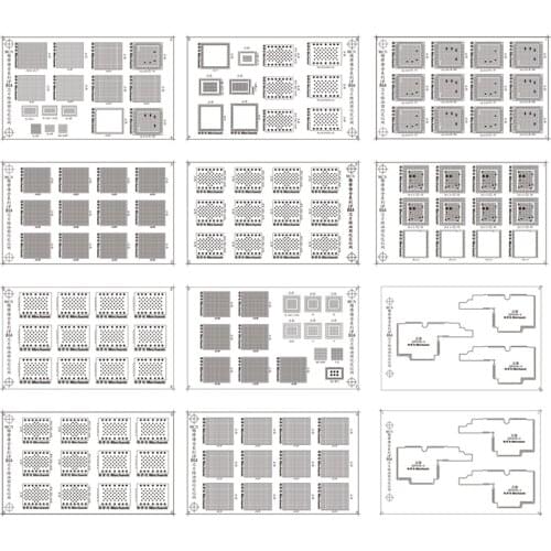 BGA Solder Mask Repair Green Oil Net for iPhone A8 A9 A10 A11 Chip Stencils for The Soder Mask Ink