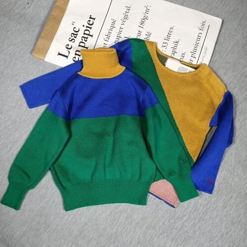 BOBOZONE GREEN TURTLENECK SWEATERS FOR KIDS BOYS GRILS