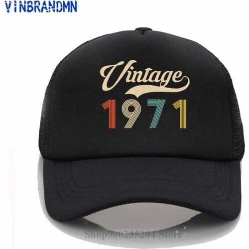 Vintage 1971 Retro Born in 1971 50th Birthday Perfect Gift for Father DAD BF beach hats women fitted hat anime hat New Design