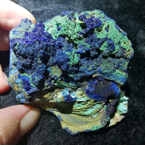 159.5gRare natural quartz crystal natural azurite Malachite gemstone paragenetic stone aural energy healing mineral samples