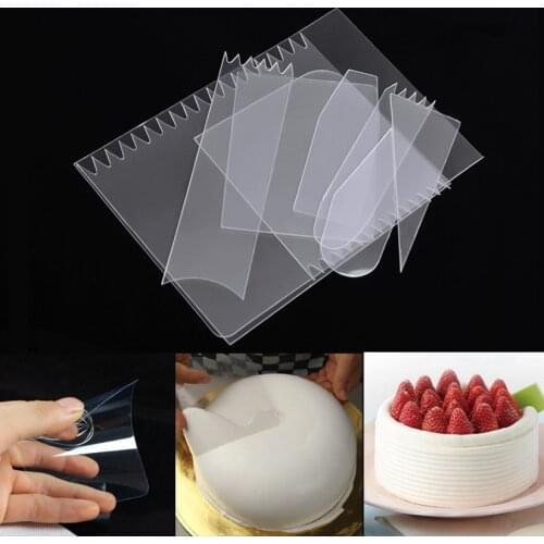 9 Pcs/set Cake Scraper Fondant Mousse Cream Spatula Edge Smoother Cupcake Cake Cutter Pastry Mold Baking Decorating Tools