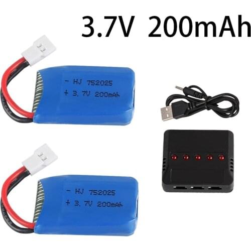 Battery for Syma X4 X11 X13 RC Drones 3.7V 200mah LiPo battery for Syma X4 X11 X13 RC Quadcopter Parts 752025