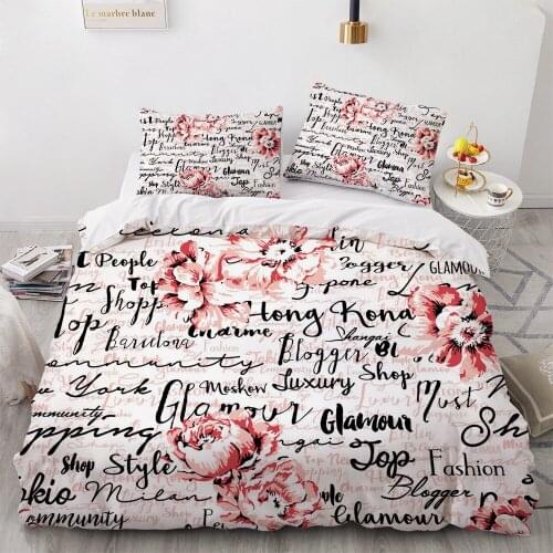 American 3D Bed Linen Bedding Sets White Quilt Covers Pillow Shams Duvet Cover Sets King Queen Full Twin Size Nordic Design
