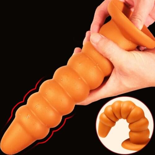 G-Spot Anal Butt Plug Stimulation Huge Anal Plugs Male Prostate Massager Silicone Big Butt Plug Anal Beads Sex Toys for Woman