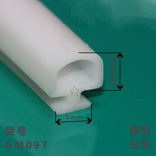 White/Grey 6M Bottom width 5/7mm Rubber sealing strips aluminum door/window sealed plastic strips energy saving windows &doors