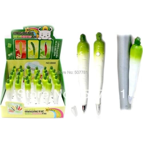[Free shipping] NEW !Promotional Magnetism! Fruits and vegetables pens Personality pen- radish pen, 30pcs /lot