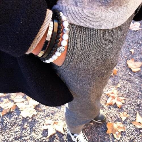 Lion bracelet Men Bileklik Jewelry Stone Beads Bracelets For Women Pulseras Mujer Friends Sieraden Bracciale Uomo Bizuteria New