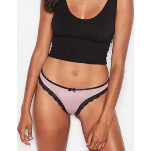 Ladies Lingerie Women Panties Sexy Lace Cotton Briefs Low Rise Knickers Plus Size Girls Solid Color Womens Underwear