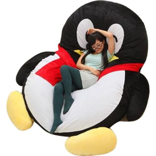 Fancytrader Giant QQ Penguin Sofa Bed Plush Cartoon Sleeping Bag Anime Leisure Beanbag Tatami Great Novelty Gift 2 Models