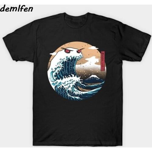 The Great Monster of Kanagawa T-Shirt summer Men Short Sleeve O-neck Shirt cotton tees tops cool harajuku streetwear