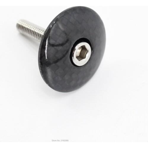 New glossy matte 3K full carbon bicycle stem cover bike headsets carbon top caps with bolts carbon bike parts Free shipping