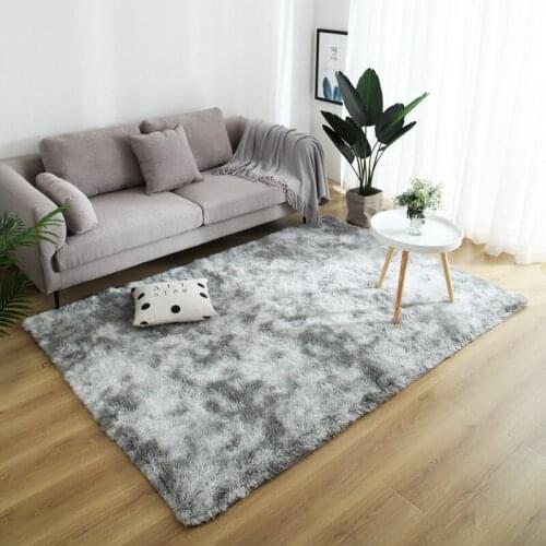 Nordic living room carpet coffee table mat modern minimalist plush thickening bedroom rug thickening encryption tie dyed carpet