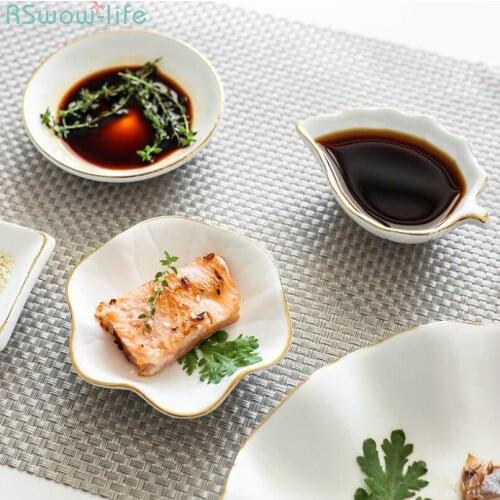 Creative Nordic Style Ceramic Seasoning Fruit Dessert Disk Small Dish Sauce Plate Household Kitchen Supplies Cheese Plates Solid
