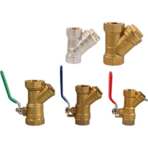 Brass valve Y-type filter 1 / 4 3 / 8 1 / 2 3 / 4 1 inch dn08 10 15 20 25 32 40 50 ball valve