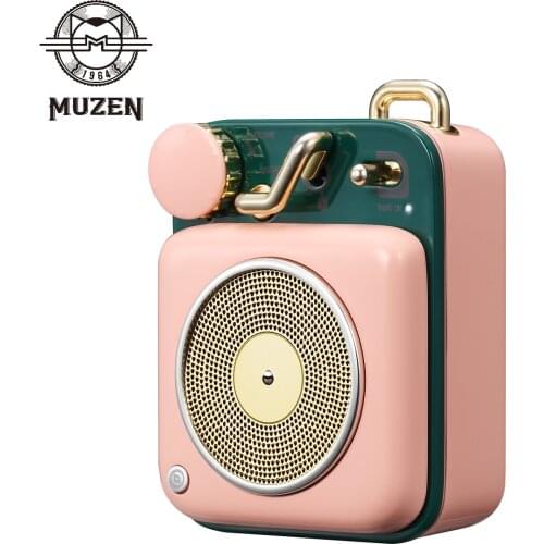MUZEN MW-P1I Button Bluetooth Speaker Cotton Candy Mini Portable Wireless Audio Vintage Gift for Birthday and Holiday