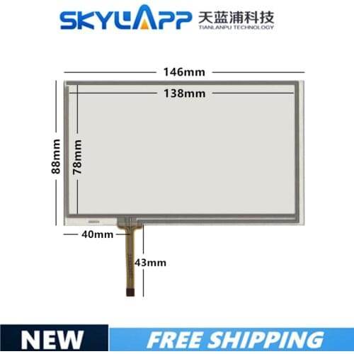 New 6 inch 4 lines 060034 Resistance Touch Screen Panel 146mm*88mm TouchSensor FreeShipping 146*88 Touchscreen
