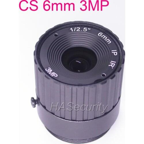 6mm CS mount 3.0MP F1.6 1/2.5" LENs for CCTV camera