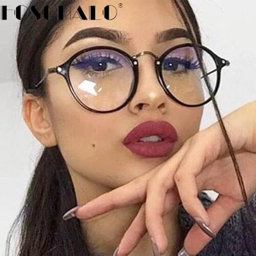 Round Optical Frames Women Spectacle Blue Light Blocking Glasses Men Transparent Clear Lens Glass Cat Eye Computer Eyeglasses