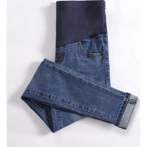 Women pregnancy clothes Solid Color Soft Cotton Jeans Flares Fashion for pregnant Pants Trouser jeans For maternity pants