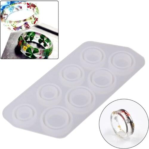 Flat Rings Mold Collection Handmade DIY Making Ring Jewelry Silicone Mold Crystal Epoxy Mould