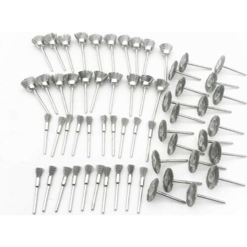 15pcs/45pcs Stainless Steel Wire Wheel Wire Brush Metal Rust Removal Buffing Wheel Grinder Head Drill Rotary