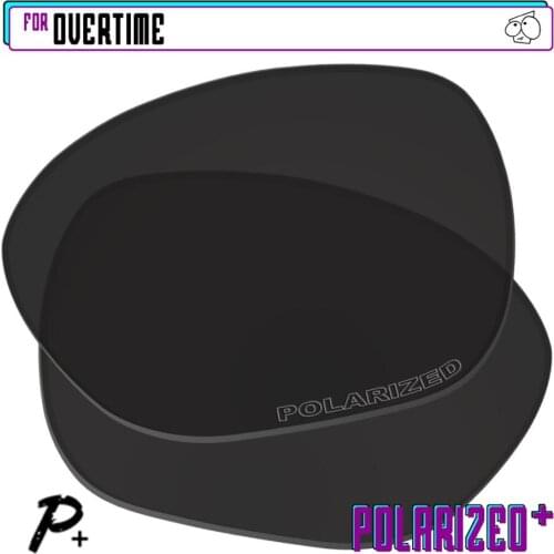 EZReplace Polarized Replacement Lenses for - Oakley Overtime Sunglasses - Black P Plus