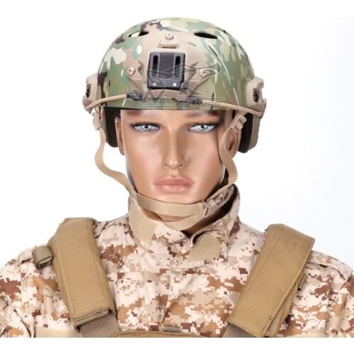 Tactical Airsoft Paintball Adjustable Fast Helmet PJ Type MultiCam NVG Mount Military CS Wargame Headgear Head Protector Gear