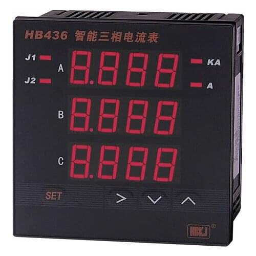 HB436T-A intelligent digital display three-phase Ammeter relay output
