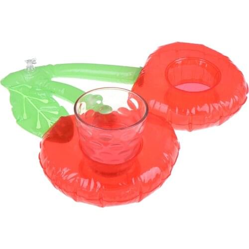 Cherry Shaped Red Swimming Pool Drink Holders Party Adult Inflatable Pool Accessories Double Kids Swimming Floating