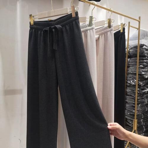 Women Pants Womens 2021 Spring And Autumn New Cropped Straight-Leg Trousers Casual Pants Pantalones De Mujer