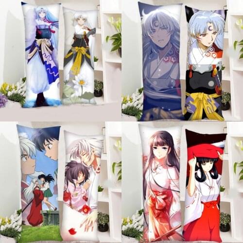 1 pcs Anime Inuyasha Cartoon Two-sided Printed Body Pillow Case Cover Cosplay Prop Decor for Women Girl Gift 50cmx150cm