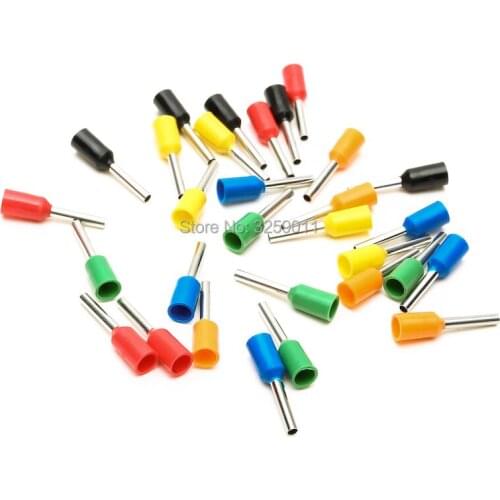1000PCS EV7512 VE7512 Electrical Crimp Terminal Block Tubular Wire Connector Cable Cord End Bootlace Ferrule E7512 AWG 20