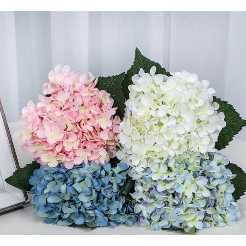 20CM Head,175 Hydrangeas Petals/Bouquet,55CM Decorative Fake Hydrangea Artificial Silk Rose Flowers,Home,Wedding Decoration