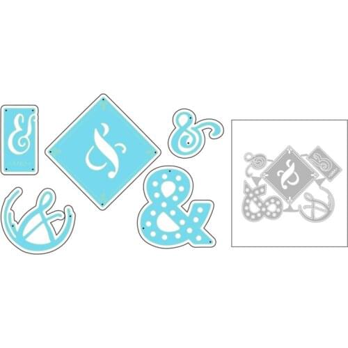 2020 New Symbol & and Embossing Metal Cutting Dies For DIY Label Tag Decoration Greeting Card Scrapbooking Cut Paper No Stamps