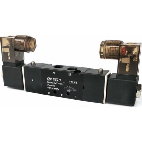 4V120-06 AC220V DC24V Pneumatic Solenoid Valve 1/8