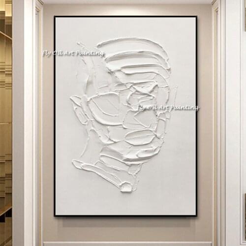 Abstract characters head portrait outline 100% Handmade Oil painting Decorate the office or living room Home Decor