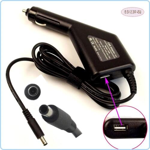 Laptop Car DC Adapter Battery Charger Power Supply + USB Port For Dell Vostro 15 3546 3558 3459 3559 P64G003 P20T003 0285K